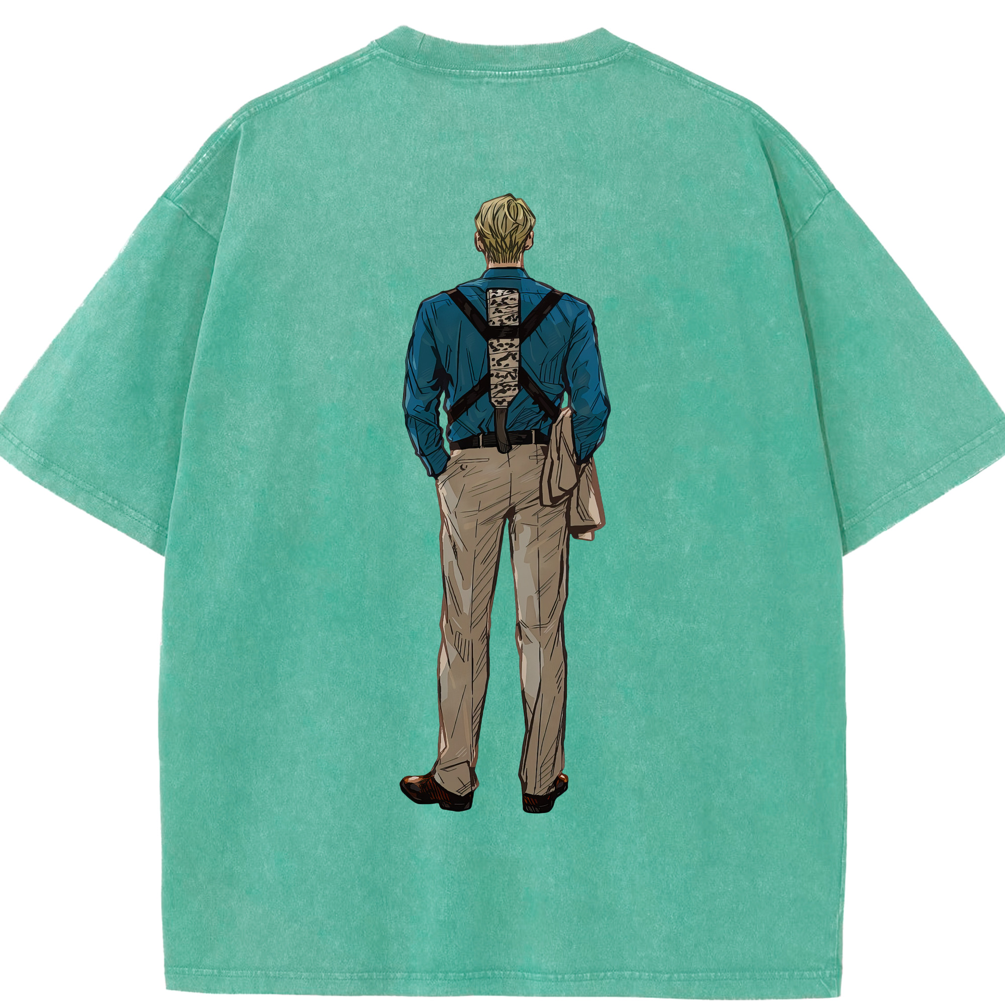 （画像用） 呪術廻戦 Jujutsu Kaisen 綿100% ヴィンテージ風 半袖Tシャツ（背面プリント）